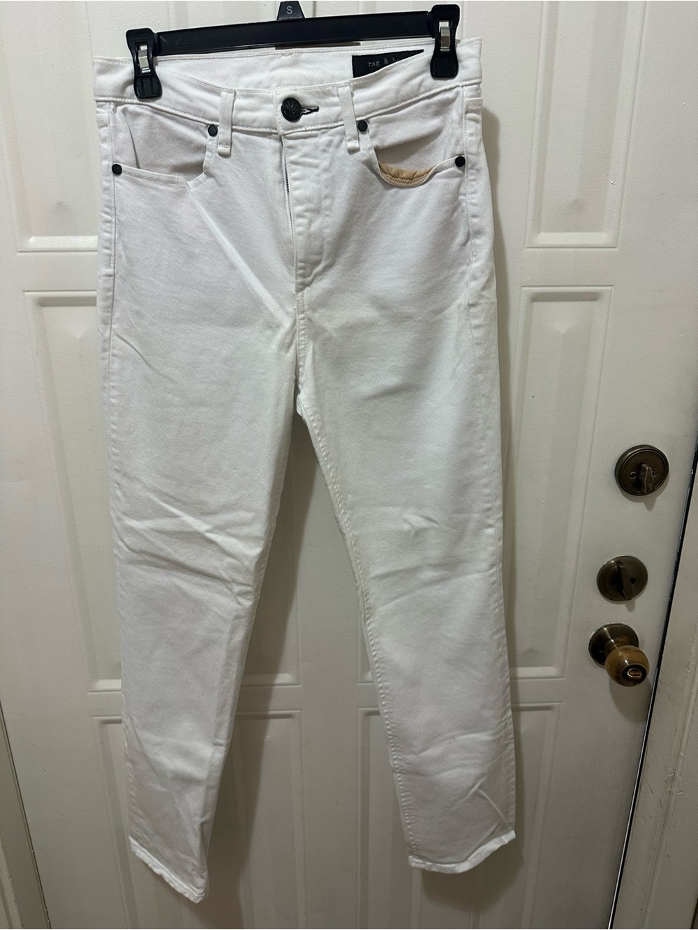 rag & bone White Slim Straight Men's Jeans